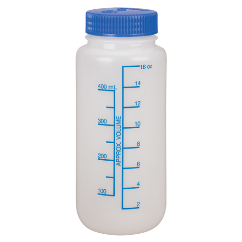 Wide-Mouth Bottles, Round, 16 oz., Plastic Auto-Cam