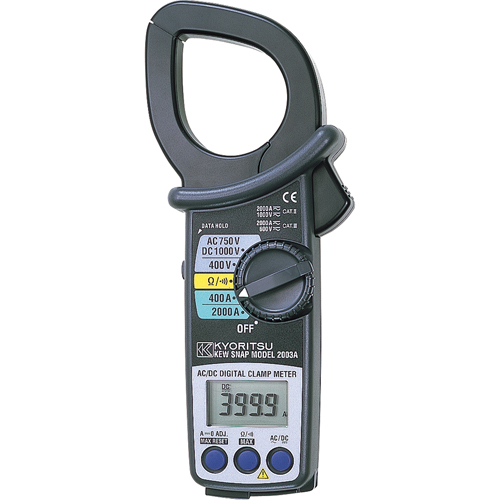 AC/DC Clamp Meter with Large Diameter Jaws, AC/DC Voltage, AC/DC Current Auto-Cam