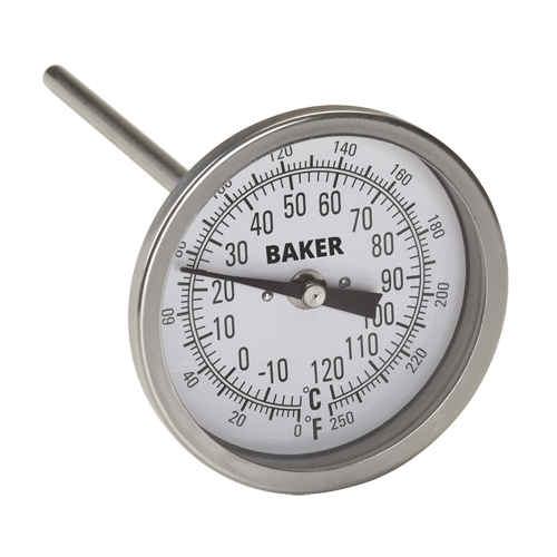 Bi-Metal Thermometers, Contact, Analogue, 0-250°F (-20-120°C) Auto-Cam