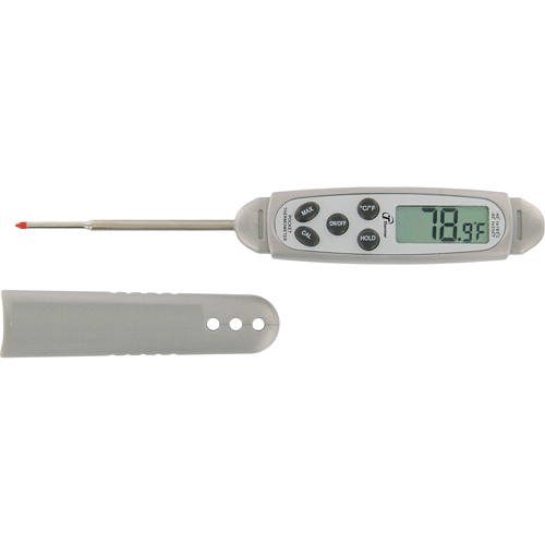 Thermom&egrave;tre &agrave; tige &agrave; l'&eacute;preuve de l'eau, Contact, Num&eacute;rique, -40,0-450,0°F (-40,0-230,0°C) Auto-Cam