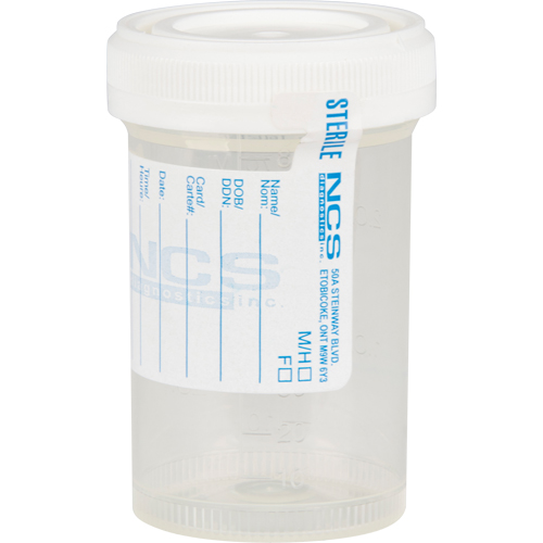 Contenant st&eacute;rile de 90ml, Transparent Auto-Cam