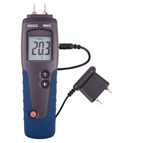 Wood Moisture Meter, 6 - 99.9% Moisture Range, 32°- 104°F (0°- 40°C) Temperature Range Auto-Cam