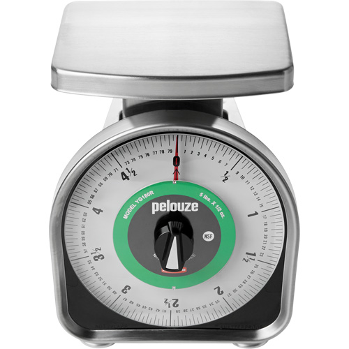 Balance m&eacute;canique &agrave; mesurer les portions Pelouze, Capacit&eacute; 5 lb / 2,3 kg, Graduations 10 g / 0,5 oz Auto-Cam