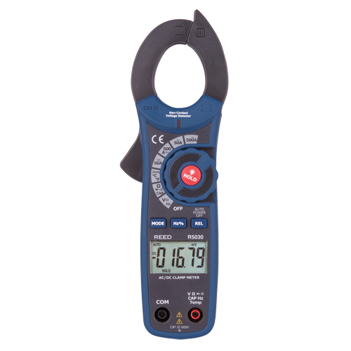 True RMS Clamp Meter, AC/DC Voltage, AC/DC Current Auto-Cam