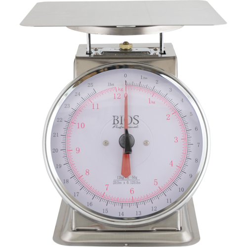 Top Loading Scale, 25 lbs. 12 kg Cap., 0.125 lbs. / 50 g Graduations Auto-Cam
