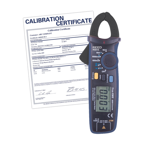 Pince amp&egrave;rem&eacute;trique v.e.v. mA avec certificat de calibration, Tension c.a./c.c., Courant c.a./c.c. Auto-Cam