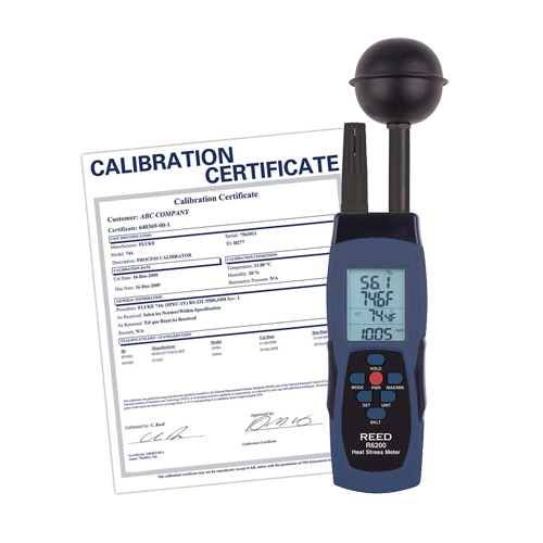 Compteur de contrainte thermique au thermom&egrave;tre-globe mouill&eacute; (WBGT) avec certificat de calibration Auto-Cam