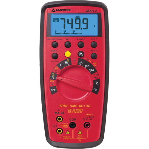 38XR-A Digital Multimeter, AC/DC Voltage, AC/DC Current Auto-Cam