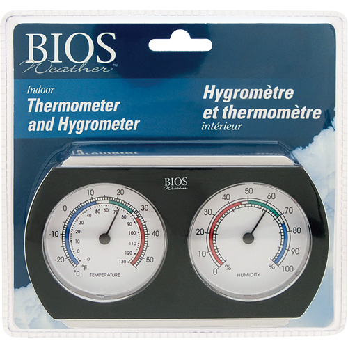 Thermom&egrave;tre-hygrom&egrave;tre d'int&eacute;rieur, 10°- 130° F ( -25° - 55° C ) Auto-Cam