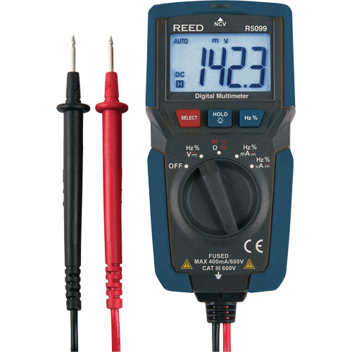 Compact Multimeter with Non-Contact Voltage, AC/DC Voltage, AC/DC Current Auto-Cam