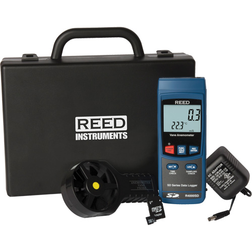Vane Thermo-Anemometer Kit, Data Logging, 0.4 - 30.0 m/sec Air Velocity Range Auto-Cam