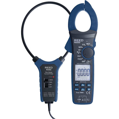 True RMS Clamp Meter with Flexible Current Probe & ISO Certificate, AC/DC Voltage, AC/DC Current Auto-Cam