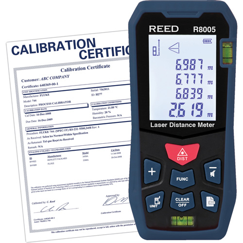 Laser Distance Meter with ISO Certificate, 0' - 164' (0 m - 50 m) Range, Digital (Electronic) Auto-Cam