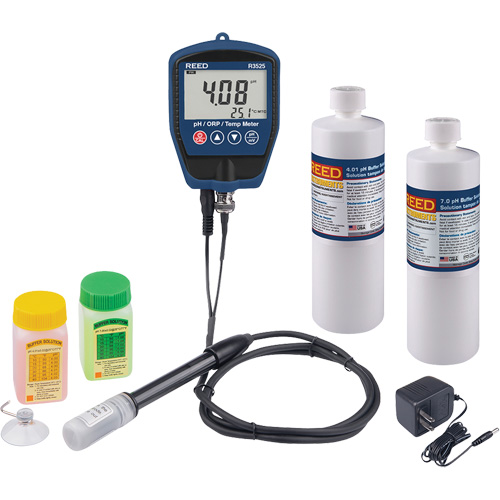 pH/mV Meter with Buffer Solution & Power Adapter Kit Auto-Cam