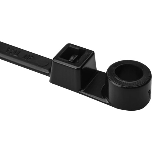 1-Piece Screw Mount Cable Ties, 12-2/5" Long, 50 lbs. Tensile Strength, Black Auto-Cam