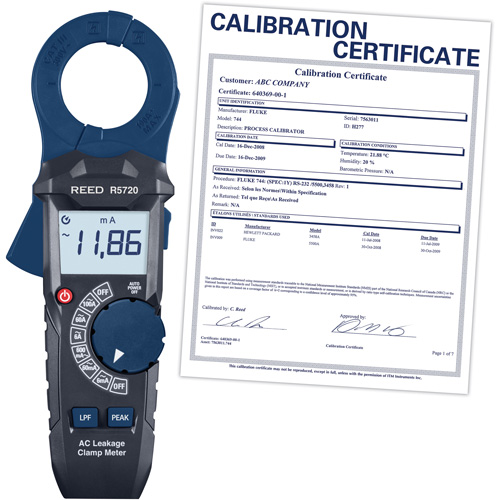 AC Leakage Clamp Meter with Calibration Certificate Auto-Cam
