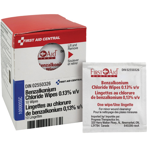 SmartCompliance Refill Benzalkonium Chloride Wipes 0.13% v/v, Towelette, Antiseptic Auto-Cam