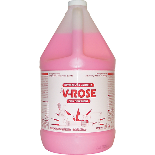 D&eacute;tergent liquide pour vaisselle V-Rose, Liquide, 4 L, Fraîcheur Auto-Cam