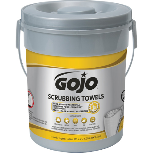 Scrubbing Towels, 72 Wipes, 12" x 10-1/2" Auto-Cam