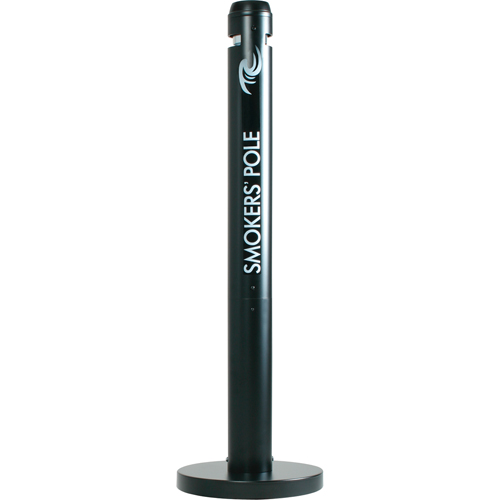 Smokers' Pole Cigarette Receptacle, Free-Standing, Aluminum, 41" Height Auto-Cam