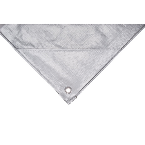 Tarp, Super Heavy-Duty, Silver, 10' x 8' x 12 mils Auto-Cam