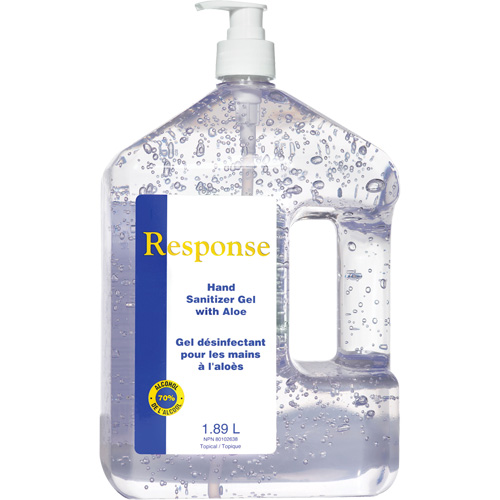 Response&reg; Hand Sanitizer Gel with Aloe, 1890 ml, Pump Bottle, 70% Alcohol Auto-Cam