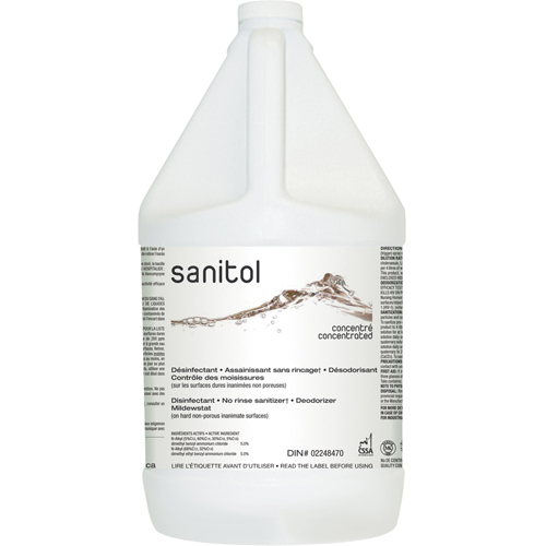 Sanitol Super Concentrated Sanitizer & Deodorizer, 4 L, Jug Auto-Cam