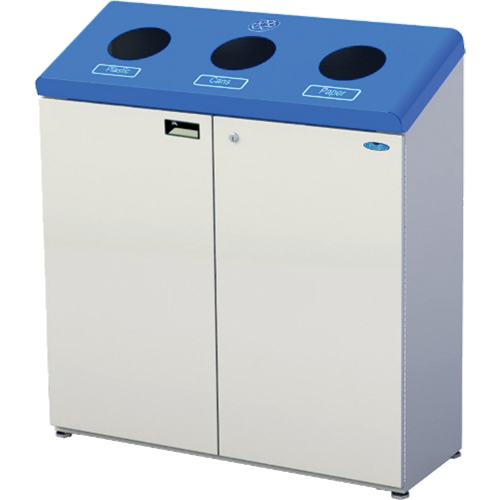 Stand Alone Recycling Stations, Bulk, Steel, 53.1 US Gal. Auto-Cam