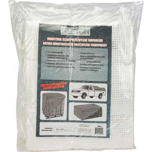 Clear Tarp, 12' x 10' x 8 mils Auto-Cam