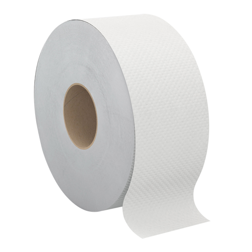 Pro Select Toilet Paper, Jumbo Roll, 2 Ply, 500' Length, White Auto-Cam