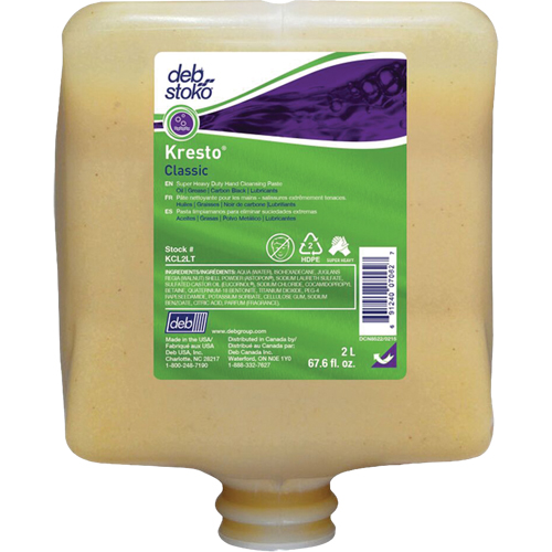 Nettoyant extra puissant pour les mains Kresto Classic, Pierre ponce, 2 L, Recharge, Parfum&eacute; Auto-Cam