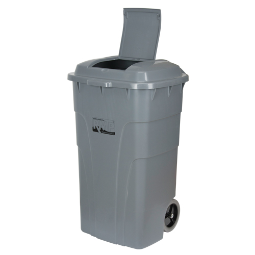 Bac d'ordures roulant, Poly&eacute;thyl&egrave;ne, 65 gal. US Auto-Cam