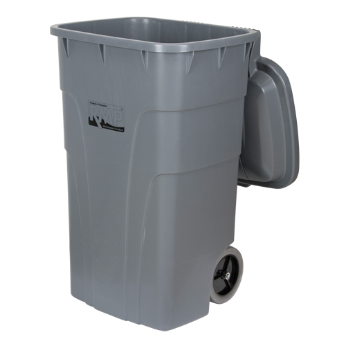 Bac d'ordures roulant, Poly&eacute;thyl&egrave;ne, 65 gal. US Auto-Cam