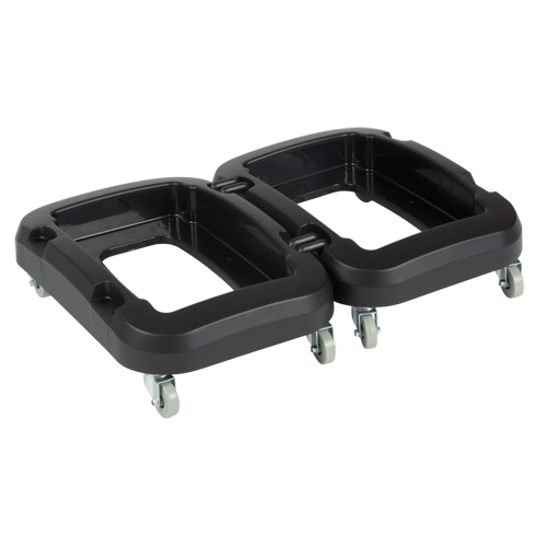 Recycling & Waste Receptacle Dolly, Polypropylene, Black, Fits: 17-1/4" x 12-1/2" Auto-Cam