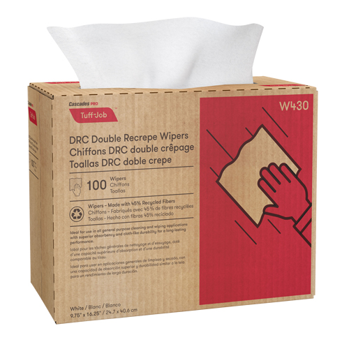 Pro Tuff-Job Wipers, All-Purpose, 9-3/4" L x 16-1/2" W Auto-Cam