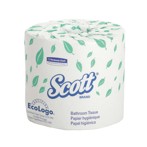 Scott&reg; Toilet Paper, 1 Ply, 550 Sheets/Roll, 403' Length, White Auto-Cam