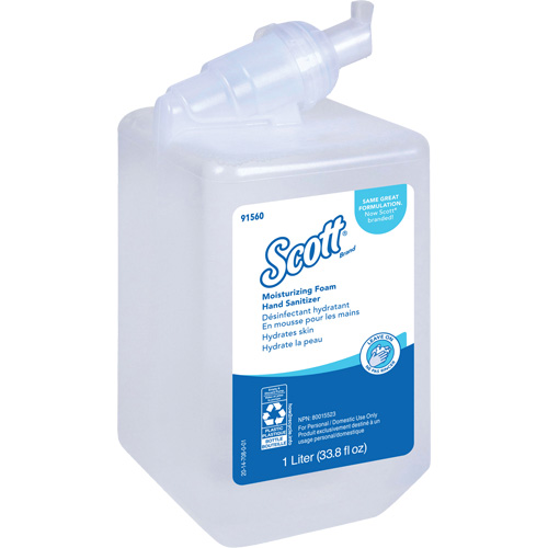 D&eacute;sinfectant moussant et hydratant pour les mains Pro de Scott, 1000 ml, Cartouche de recharge, 62% alcool Auto-Cam
