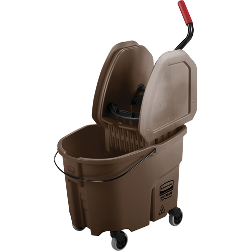 Ensemble de seau pour vadrouille et essoreuse WaveBrake, Pression vers le bas, 8,75 gal. US (35 pintes), Brun Auto-Cam