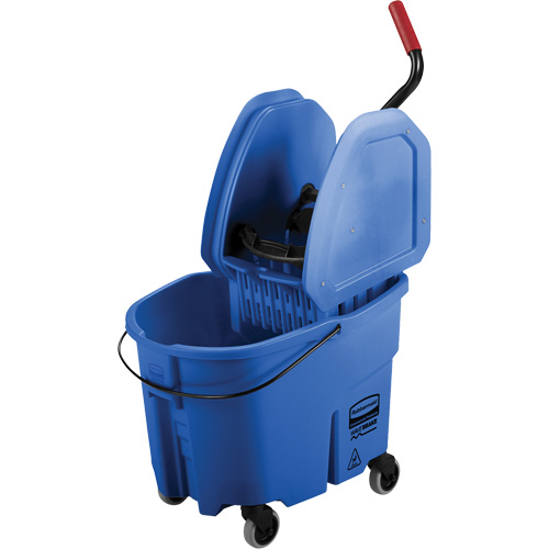 WaveBrake&reg; Mop Bucket & Wringer Combo Pack, Down Press, 8.75 US Gal.(35 Quart), Blue Auto-Cam