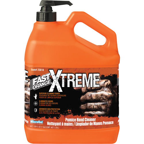 Nettoyant professionnel pour les mains Xtreme, Pierre ponce, 3,78 L, Bouteille &agrave; pompe, Orange Auto-Cam