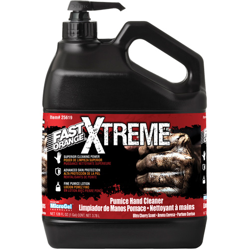 Nettoyant professionnel pour les mains Xtreme, Pierre ponce, 3,78 L, Bouteille &agrave; pompe, Cerise Auto-Cam