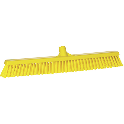 Balai-brosse &agrave; soies combin&eacute;es, Crins Cors&eacute;/Fin, 24", Polyester, Jaune Auto-Cam