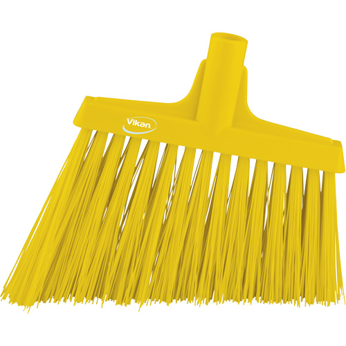Angle Broom Head, X-Coarse Bristles, 12", Polyester, Yellow Auto-Cam