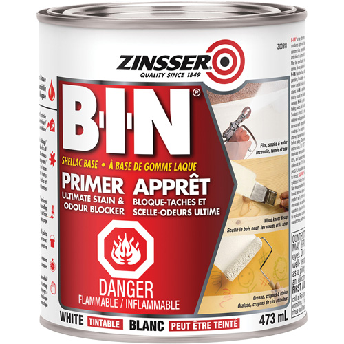 Appr&ecirc;t-scellant &agrave; base de gomme-laque B-I-N, 473 ml, Canette, Blanc teintable Auto-Cam