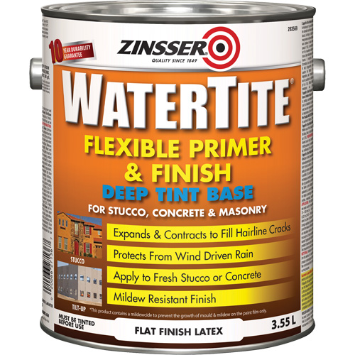 Watertite&reg; Weatherproof Flexible Primer & Finish, 3.55 L, Gallon, Deep Tint Base Auto-Cam
