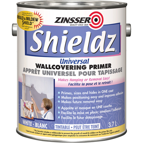 Shieldz&reg; Universal Wall Covering Primer, 3.7 L, Gallon, Tintable White Auto-Cam