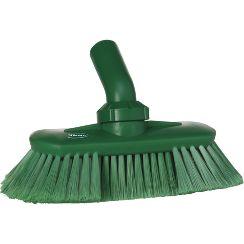 Brosse de lavage aliment&eacute;e en eau et &agrave; angle r&eacute;glable, Soies Doux, Longueur de 9-1/4", Vert Auto-Cam