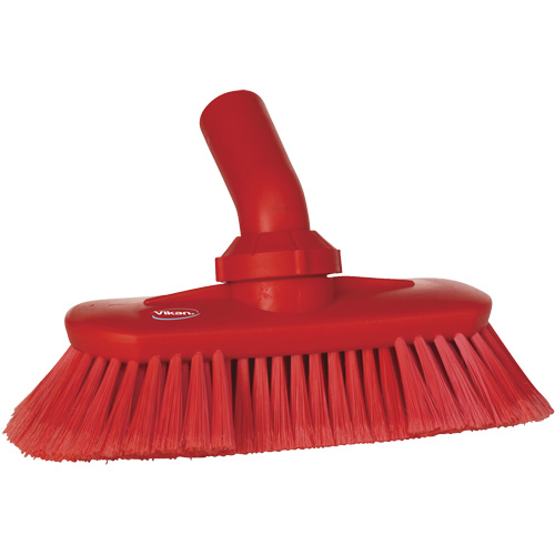 Brosse de lavage aliment&eacute;e en eau et &agrave; angle r&eacute;glable, Soies Doux, Longueur de 9-1/4", Rouge Auto-Cam