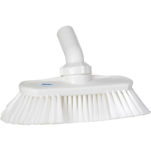 Angle-Adjustable Water-Fed Washing Brush, Soft Bristles, 9-1/4" Long, White Auto-Cam