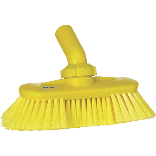 Brosse de lavage aliment&eacute;e en eau et &agrave; angle r&eacute;glable, Soies Doux, Longueur de 9-1/4", Jaune Auto-Cam